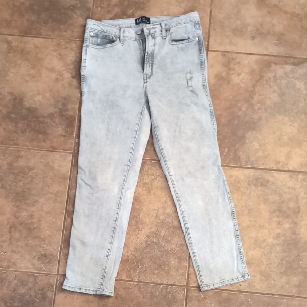 GAP Vintage Slim High Rise Light Gray Denim